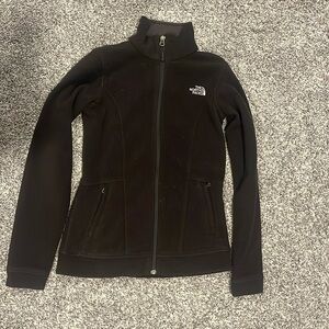 The north face zip up fleece woman’s XS black